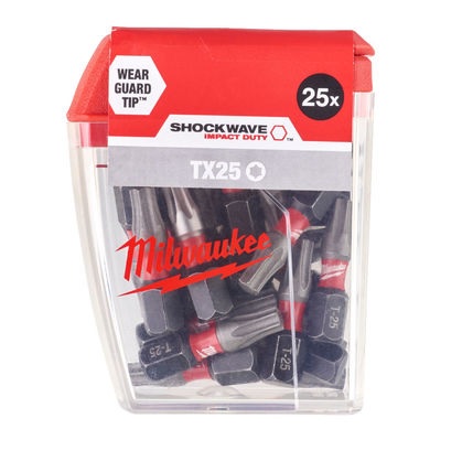 Sada torxních šroubovacích bitů SHOCKWAVE™ CD TX25/25mm - 25ks