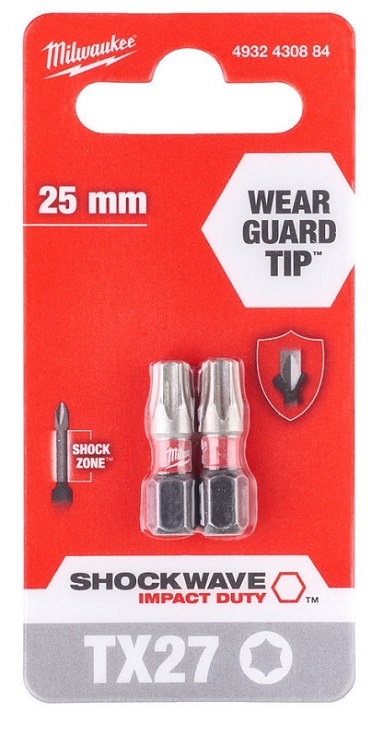 Sada torxních šroubovacích bitů SHOCKWAVE™ CD TX27/25mm - 2 ks