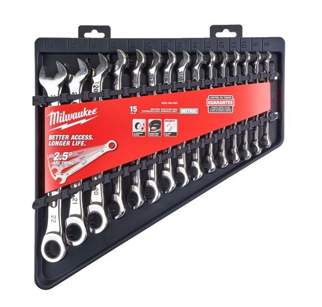 Klíč ráčnový-plochý 8 - 22mm/ 144 zubů/ pootočení o 2,5°, sada 15 ks