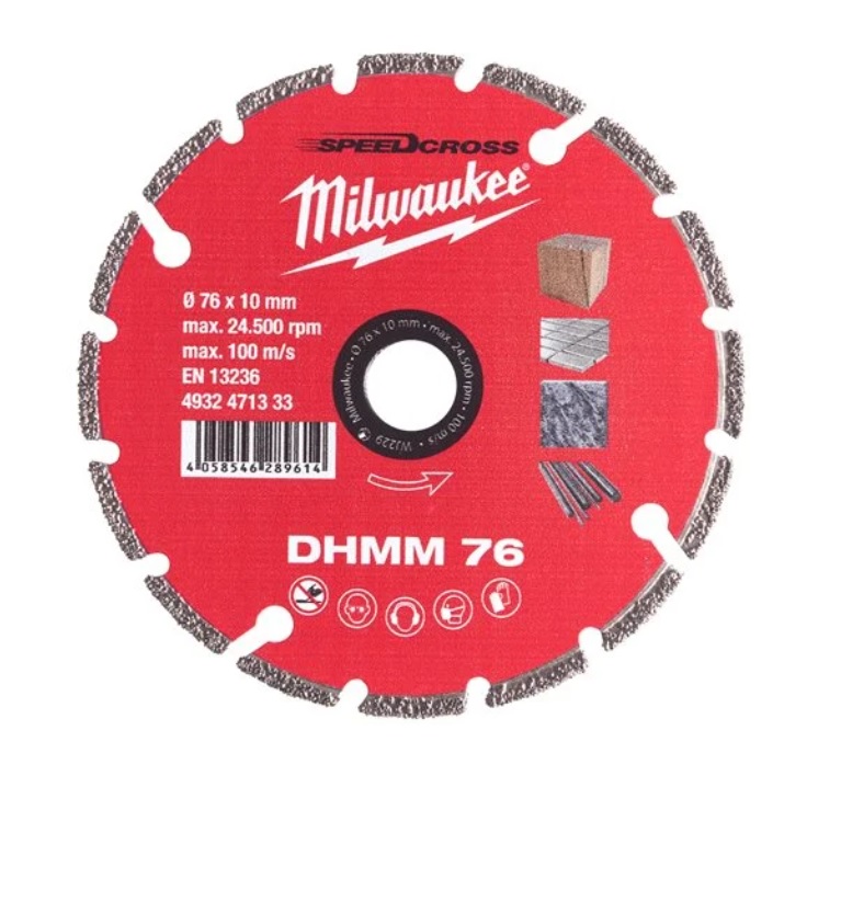 Kotouč diamantový MULTI DHMM 76, pr.hřídele 10mm, pr. kotouče 76mm - žula, dlaždice