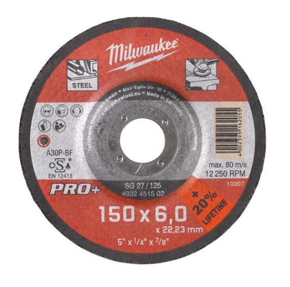 Kotouč brusný na kov GrW SG27/150x6x22 PRO+