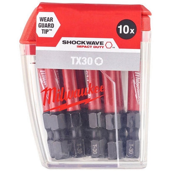 Sada torxních šroubovacích bitů SHOCKWAVE™ CD TX30/ 50 mm - 10 ks