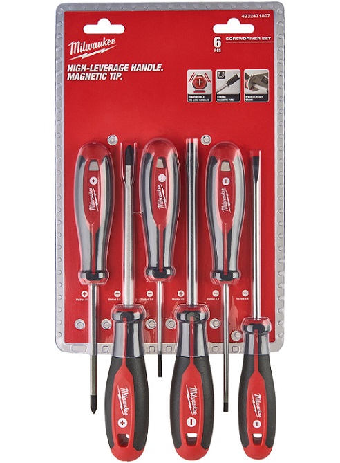 Šroubovák Tri-Lobe - sada 6ks PH1 / PH2 / SL3 / SL4 / SL5.5 / SL6.5