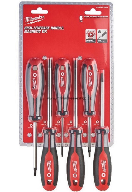 Šroubovák Tri-Lobe - sada 6ks Torx T10 / T15 / T20 / T25 / T30 / T40