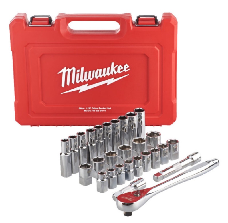 Sada nástrčných klíčů 1/2" 28 ks s ráčnou FOUR FLAT™