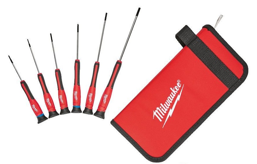 Šroubovák s otočným zadním krytem - sada 6 ks PH00 / PH0, SL1.6 / SL2 / SL3.2 / SL4