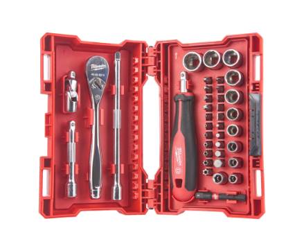 Sada nástrčných klíčů GOLA 1/4 + šroubovák 1/4 Tri-lobe, set 38ks