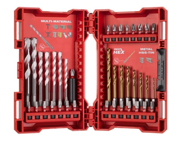 Vrták pro rázové utahováky 8x1/4" 2-7mm/ 7x1/4" 4-23mm/16x bit, celkem 32 ks v sadě