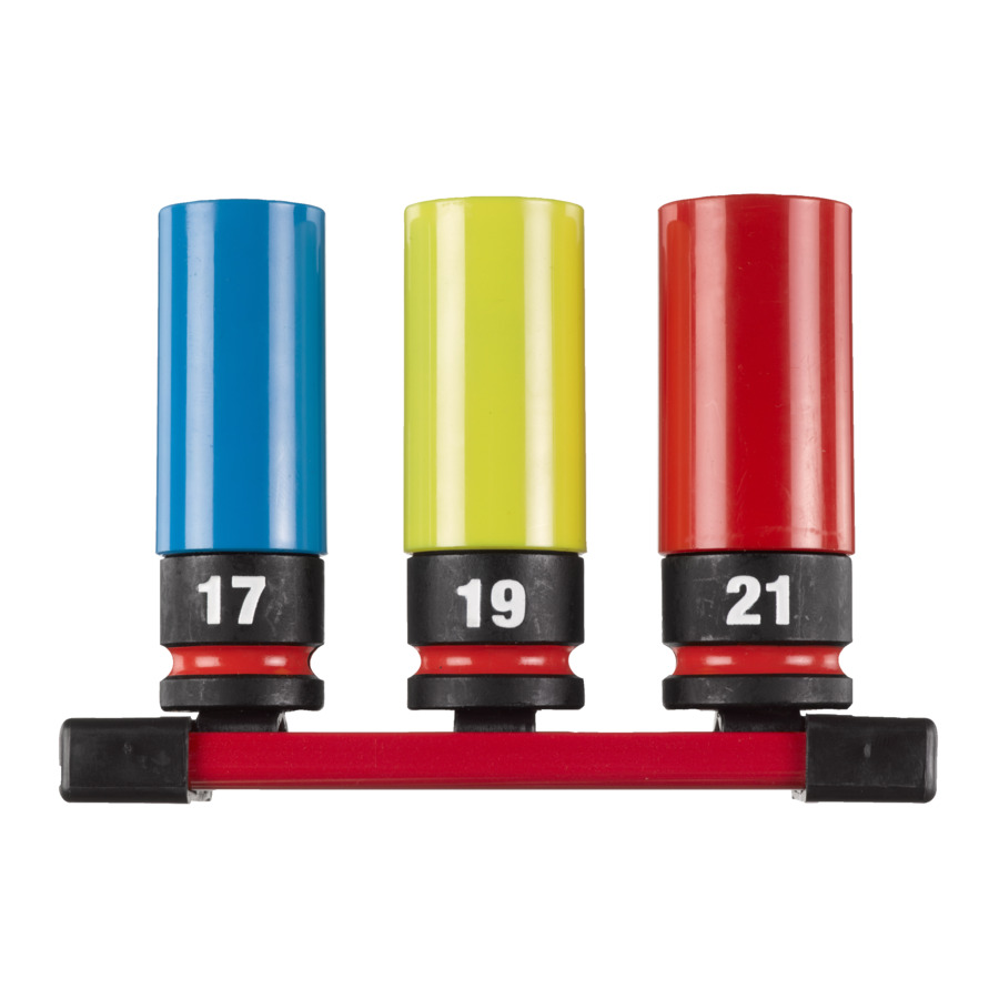 Sada nástrčný prodloužených hlavic Hex Socket Sh na hliníkové disky kol - 1/2"- 17+19+21mm