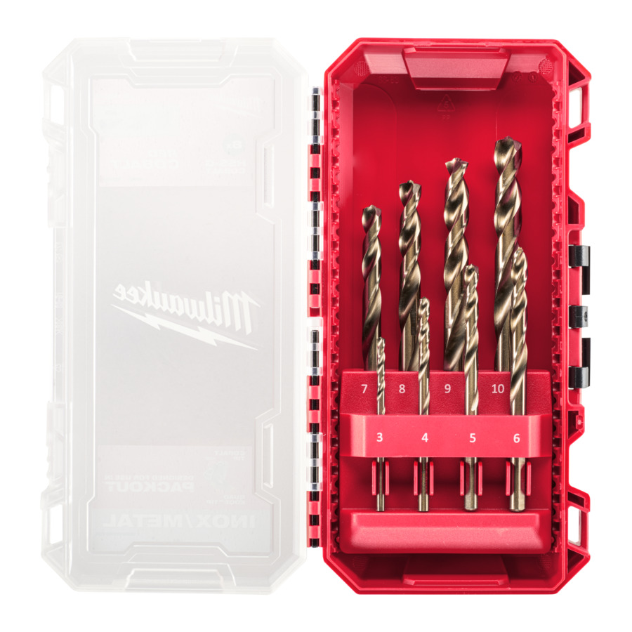 Sada vrtáků na kov RED COBALT HSS-G - DIN 338 -, HSSGC SET - sada 8ks