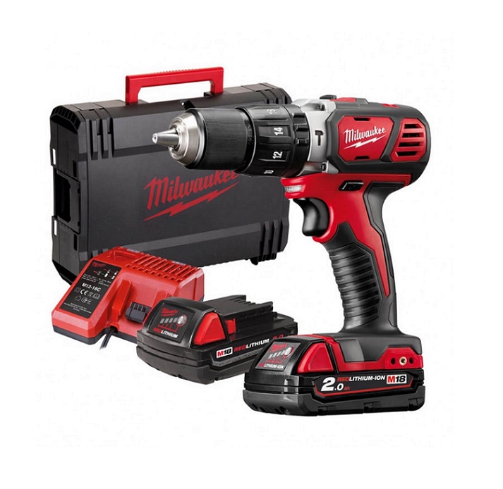 Vrtačka příklepová AKU M18 BPD-202X 18V/1800 ot./50Nm, 2x baterie,nabíječka, kufr Heavy Du