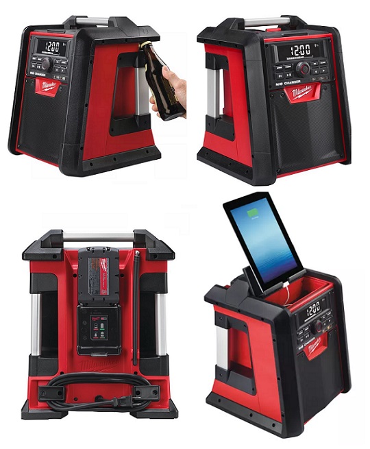 Rádio/nabíječka stavební M18 RC-0 220V/ AKU 18V, MP3/ Bluetooth, 300x307x370