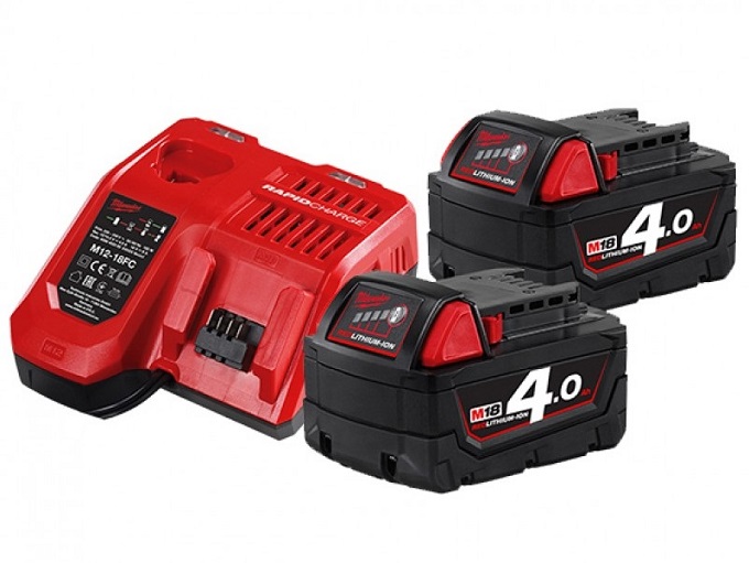 Sada AKU baterií M18 NRG-402 2x 4.0Ah s nabíječkou M12-18FC