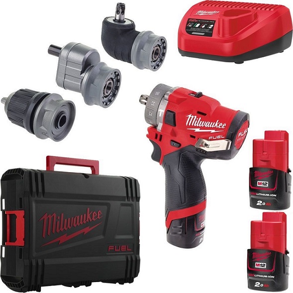 Vrtačka příklepová AKU M12 FDPXKIT-202X 12V/35Nm 1700ot./min. baterie,nabíječka,kufr