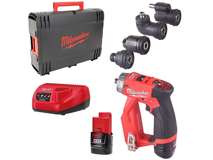 Vrtačka příklepová AKU M12 FDDXKIT-202X 12V/34Nm, 2xbaterie, nabíječka C12C, kufr