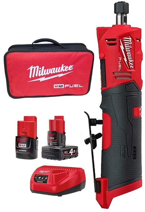 Bruska vřetenová přímá AKU M12 FDGS-422B 12V/21.000ot.,2x bat., nabíječka C12C,taška