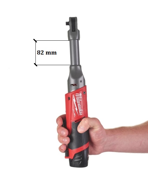 Ráčna kompaktní M12 FIR38LR-0 12V/75Nm 3/8" s prodlouženou hlavou,délka 363mm, bez baterie