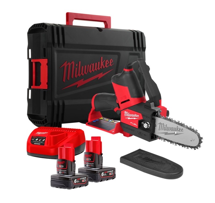 Pila prořezávací AKU M12 FHS-602 12V/ délka lišty 15cm, s bateriemi, nabiječkou a kufrem