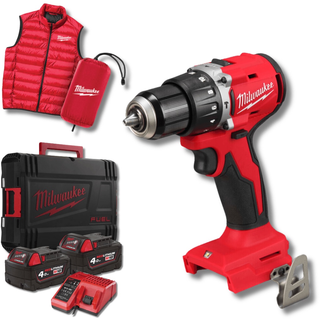 Vrtačka příklepová AKU M18 LPDRCMC-402C 1700 ot., 2x baterie 4.0Ah, nabíječka + kufr