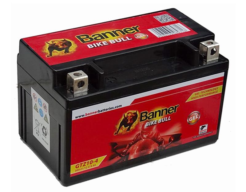 Motobaterie BANNER 9Ah/120A Bike Bull GEL BGTZ10-4 /150x86x94/