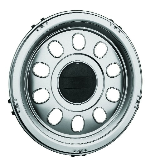 Poklice kola 22,5" zadní VINCI I nerez s držáky