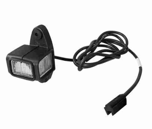 Svítilna poziční - tykadlo rovná č/b/o LED P 12/30V SUPERPOINT IV s kabelem a paticí QS150