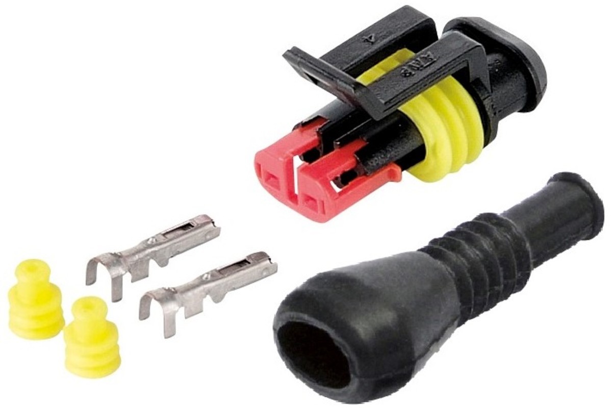 Sada opravárenská 2 pól. zástrčka Super Seal + manžeta DAF, IVECO, TATRA, VOLVO