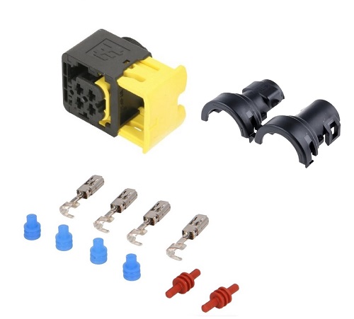 Sada opravárenská 4 pól. zástrčky MCP 2.8 A NW8.5 180° MERCEDES Actros,MP2/MP3/MP4, Arocs,