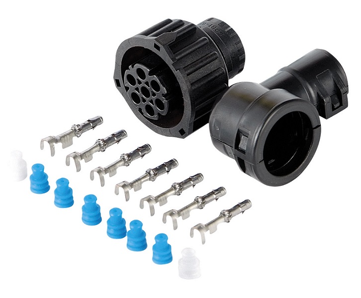 Sada opravárenská 7pin zástrčky NW 8.5 90° MERCEDES Actros MP2/3/4, Arocs, Atego