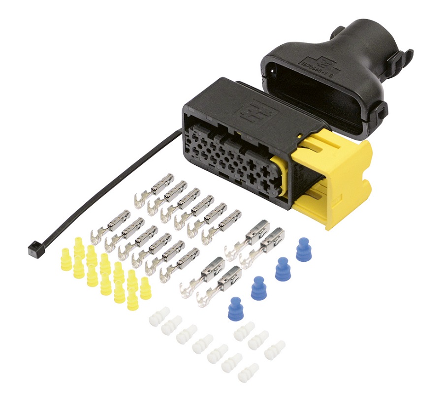 Sada opravárenská 16 pól. zástrčky MCP2.8, 1.5K NW17 adaptér 180°  VOLVO univerzální