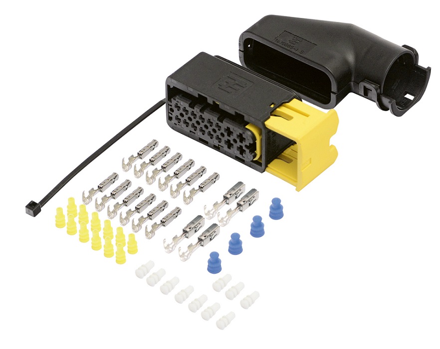 Sada opravárenská 16 pól. zástrčky MCP2.8, 1.5K NW17 adaptér 90° VOLVO univerzální
