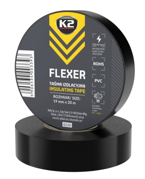 Páska izolační černá 19mm x 20m K2 FLEXER