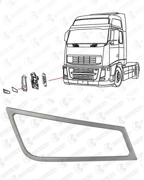 Kryt mlhové svítilny P VOLVO FH13 série 3 od 2008 