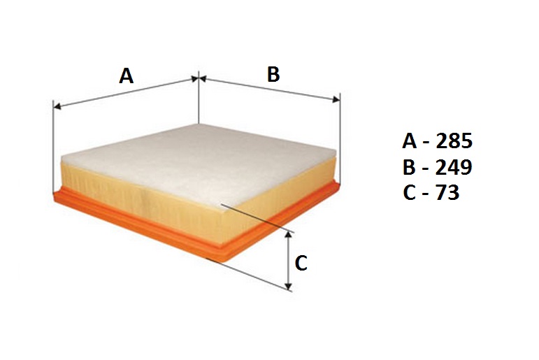 Filtr vzduchu motoru RVI MASTER,NISSAN,OPEL