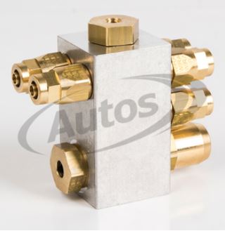 Kostka rozvodu vzduchu vlnovců pérování - se šroubením SCHMITZ