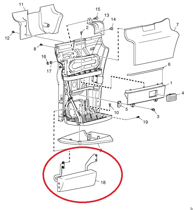 Kryt schodů vyklápěcí L SCANIA