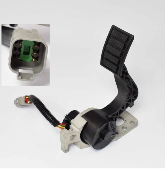 Pedál plynu s potenciometrem - 5pin zásuvka černá  VOLVO FH9, FH10, FH12, FH16