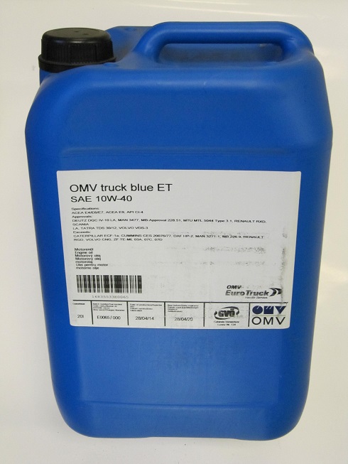 Olej motorový 10W-40 OMV Truck Blue ET, nákladní vozy, 20l