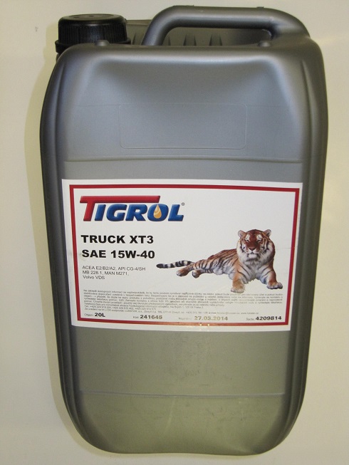 Olej motorový TIGROL Truck XT3 15W-40,nákladní vozy, 20l