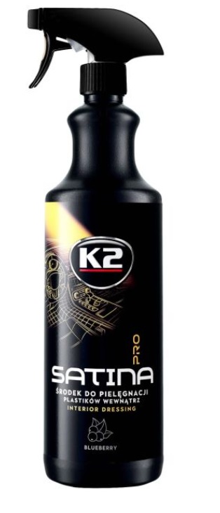 Přípravek k čištění plastů v interiéru vozidla K2 SATINA PRO BLUEBERRY, 1 l