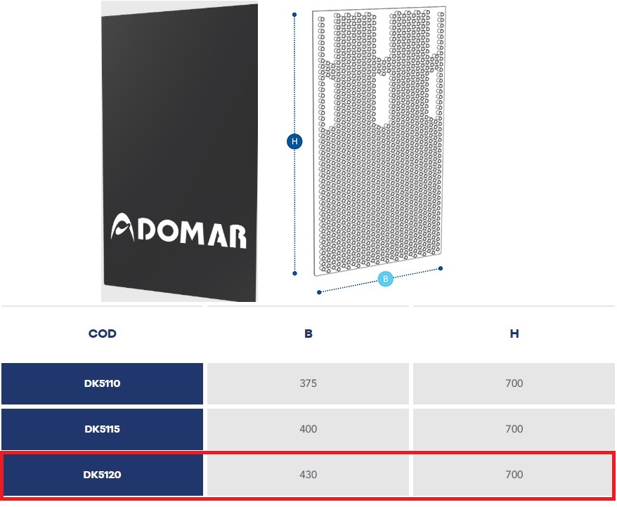 Zástěrka s lapačem nečistot 430x700 s montážní sadou pro blatníky DOMAR