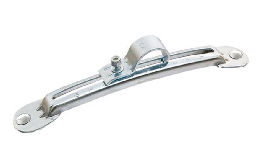 Konzola držáku blatníku DOMAR stavitelná - pozink, stříbrná pr.42mm/330