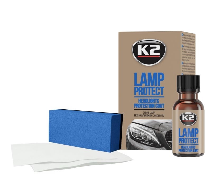 Přípravek na ochranu skleněných a plastových krytů světlometů K2 LAMP Protec, 10ml