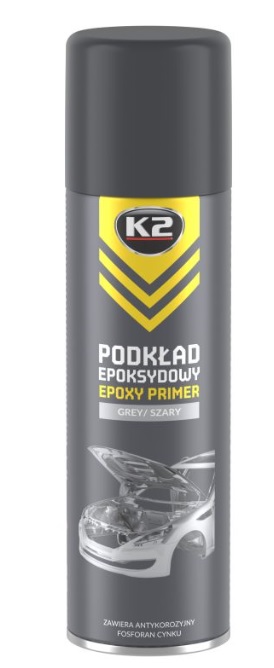 Sprej epoxidový, antikorozní, šedý K2 EPOXY PRIMER, 500ml