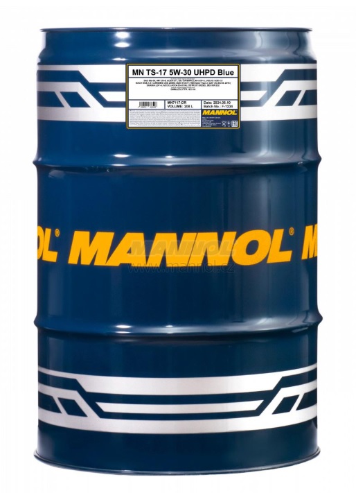 Olej motorový MANNOL TS-17 Blue UHDP 5W-30, 208 l