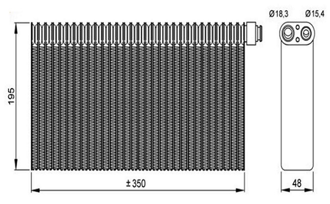 Výparník klimatizace SCANIA 94, 114, 124, 144, 164, P, G, R, T