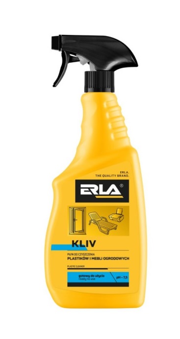 Přípravek na čištění plastů, linolea, gumy a koženky ERLA KLIF 750ml