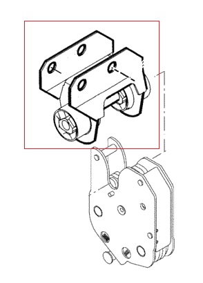 Západka zámku kabiny zadní  RVI Midlum DXi5/7