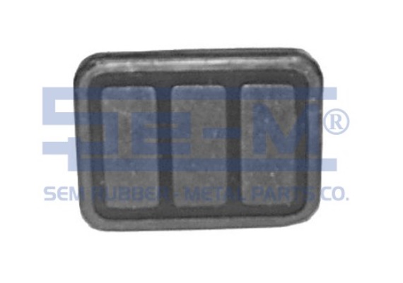 Kryt gumový pedálu brzdy 80x60x11,5 VOLVO FL6, FL10, FL12, F10, F12, F16, N10, N12