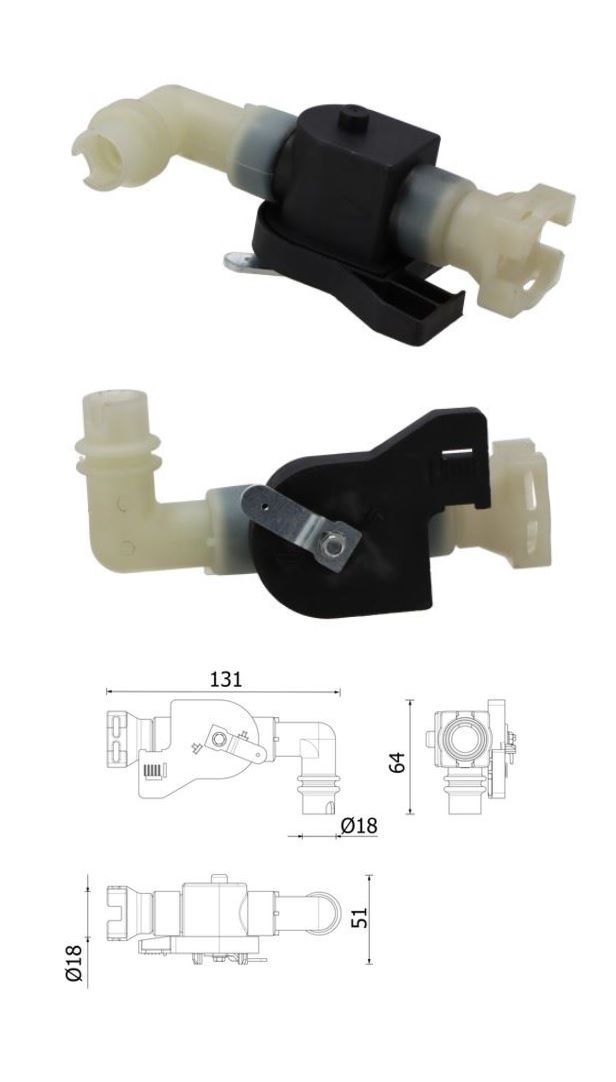 Ventil topení mechanický DAF XF10 od 10.2005, XF od 10.2012, XF II od 06.2021